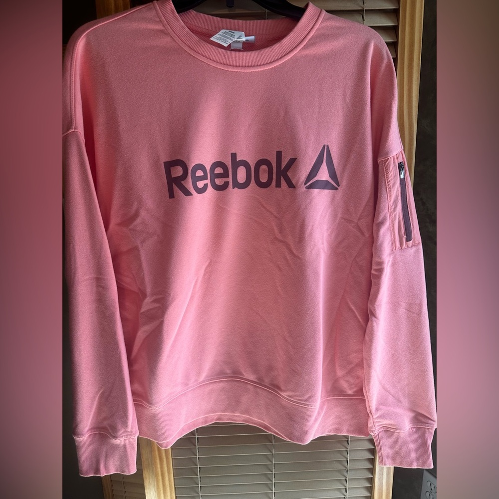 Reebok sweatshirt brand new ladies long sleeve peach